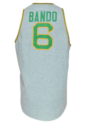 1970 Sal Bando Oakland Athletics Game-Used Green Mist Road Jersey Vest