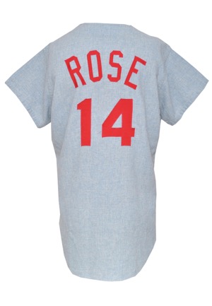 1971 Pete Rose Cincinnati Reds Game-Used & Autographed Road Flannel Jersey with Possible Attribution to the 1970 World Series (JSA • PSA/DNA • Originally Sourced From Rose’s Wife • Graded A9.5)