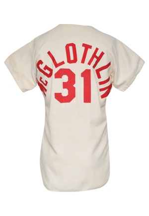 1970 Jim McGlothlin Cincinnati Reds Game-Used Home Flannel Jersey with Probable World Series Attribution 