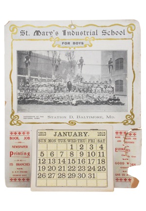 1913 St. Marys Industrial School For Boys Baseball Calendar