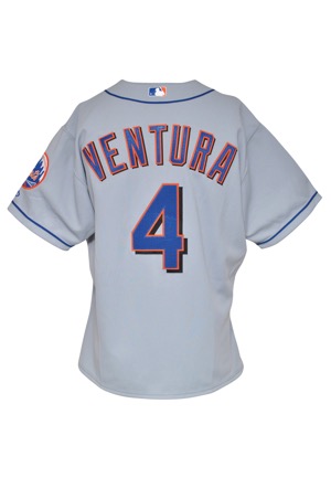 2001 Robin Ventura New York Mets Game-Used Road Jersey