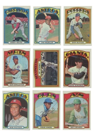 1972 Topps Autographed Baseball Card Collection (154)(JSA)