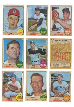 1968 Topps Autographed Baseball Card Collection (161)(JSA)