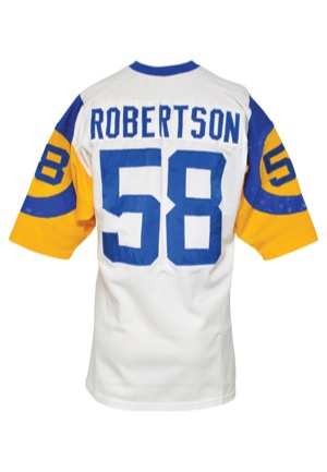 1973 Isiah Robertson Los Angeles Rams Game-Used & Autographed Road Jersey (JSA • Pounded • Repairs)