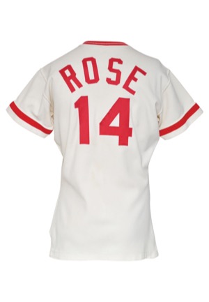 1972 Pete Rose Cincinnati Reds Game-Used Home Jersey (Rare First Year Knit)