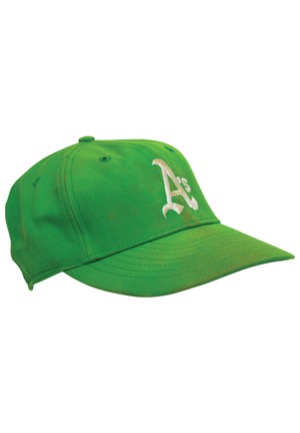 Late 1960s Oakland Athletics Game-Worn Cap Attributed to Reggie Jackson (Rare Style)