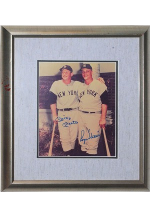 Framed Mickey Mantle & Roger Maris Autographed Photo (JSA)