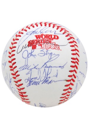 1982 St. Louis Cardinals Team-Signed World Series Baseball (JSA • Championship Season • Dave Phillips LOA)