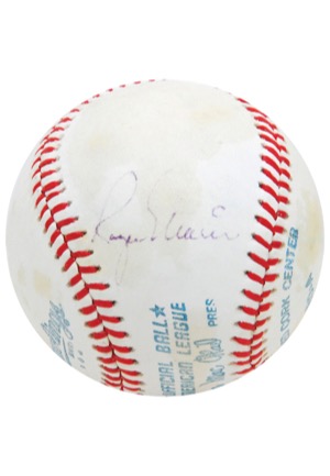 Roger Maris Single-Signed Baseball (JSA • Dave Phillips LOA)