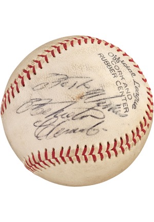 1960s Roberto Clemente Single-Signed Baseball (Full JSA)