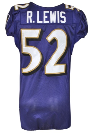2010 Ray Lewis Baltimore Ravens Game-Used Home Jersey (Ravens LOA • Repairs)