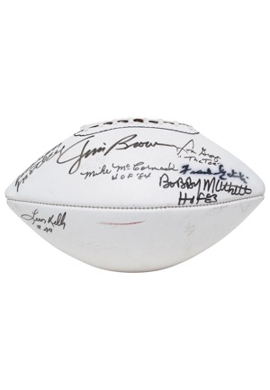 Cleveland Browns Multi-Signed Football with 12 Hall of Famers (JSA • Browns COA)