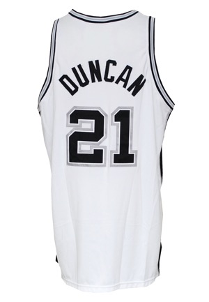 2005-06 Tim Duncan San Antonio Spurs Game-Used Home Jersey
