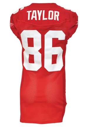2004 Jamaar Taylor Rookie New York Giants Game-Used Red Alternate Jersey