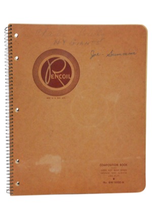 Charlie Conerly New York Giants Personal Playbook