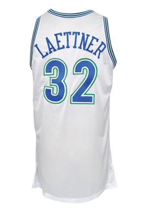 1992-93 Christian Laettner Rookie Minnesota Timberwolves Game-Used Home Jersey