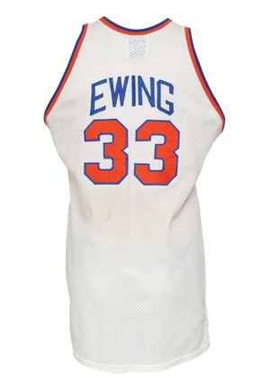 1985-86 Patrick Ewing Rookie New York Knicks Game-Used Home Uniform (2)(RoY Season • BHoF LOA)
