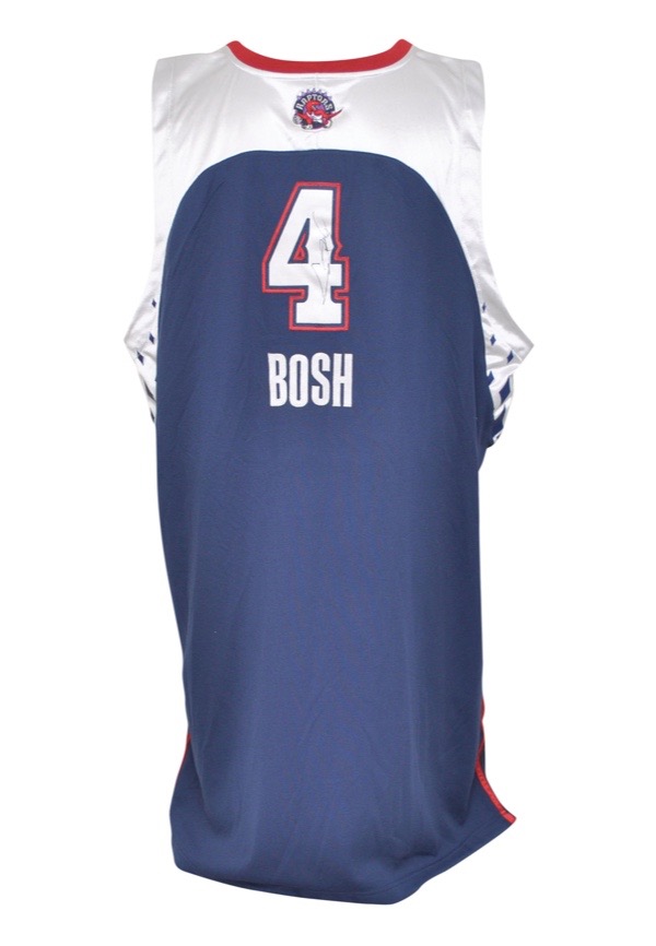 BNWT VTG Nike Toronto Raptors Chris Bosh SIGNED Authentic Rookie Jersey 44  Large