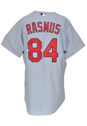 2007 Colby Rasmus St. Louis Cardinals Spring Training Game-Used & Autographed Road Jersey (JSA • Team LOA • Team Store)