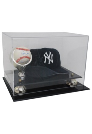 David Cone & David Wells New York Yankees Perfect Game Autographed Cap & Baseball (2)(JSA)