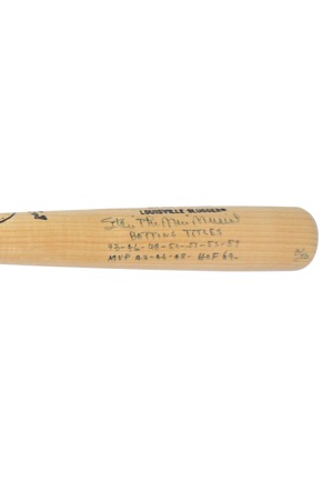 Stan "The Man" Musial Autographed Limited Edition Bat with Career Stats Inscriptions (JSA • 3 of 50)