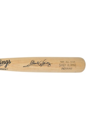 1991 Sandy Alomar Cleveland Indians All-Star Game-Ready & Autographed Bat (JSA • PSA/DNA)