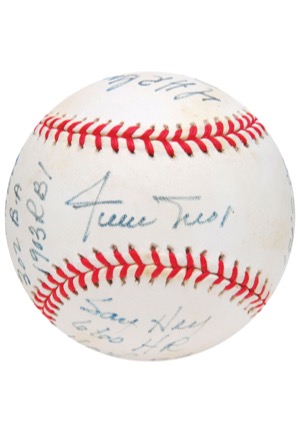 Willie Mays Single-Signed Limited Edition Baseball with Career Stats Inscriptions (JSA • 1 of 660)