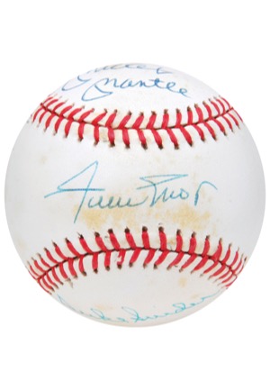 Willie Mays, Mickey Mantle & Duke Snider Autographed Baseball (JSA)