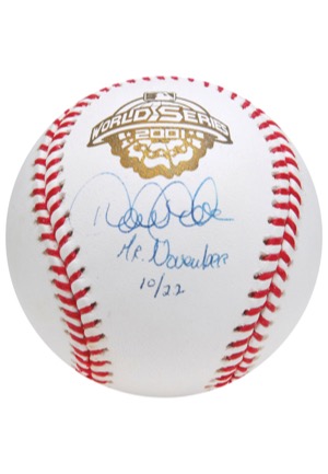 2001 Derek Jeter "Mr. November" Autographed Limited Edition World Series Baseball (JSA • Steiner • 10 of 22) 