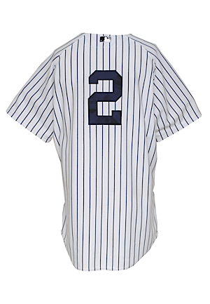 2012 Derek Jeter New York Yankees Game-Used Home Jersey (MLB Hologram • Steiner Sports Hologram • Photo-Matched to Red Sox Homestand 10/1-10/3)