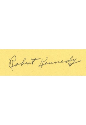 Robert F. Kennedy Autographed Cut with Poem Inscription (JSA • Full PSA/DNA)