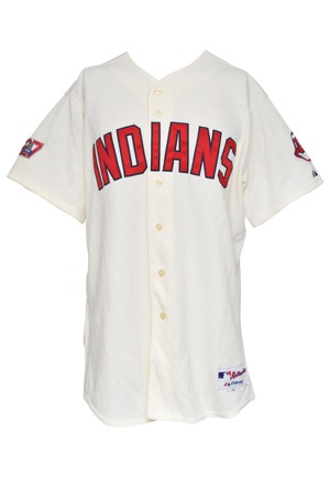 2009 Rafael Betancourt Cleveland Indians Game-Used & Autographed Home Jersey (JSA • Herb Score Memorial Patch)