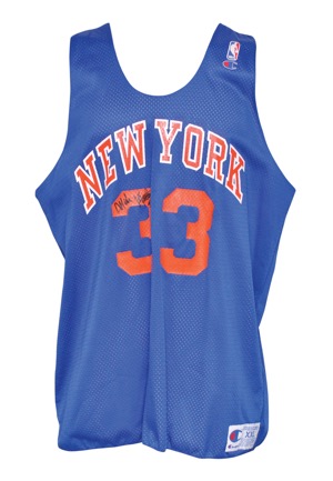 1990s Patrick Ewing New York Knicks Worn Reversible Practice Jersey