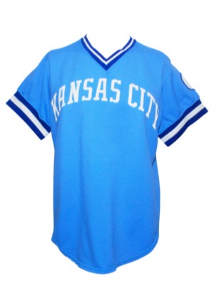 Kansas City Royals Game-Used Jerseys – 1979 Rich Gale Road, Circa 2008 Gil Meche Home Autod & Circa 2009 Joakim Soria Alternate Autod with Cap (4)(JSA)