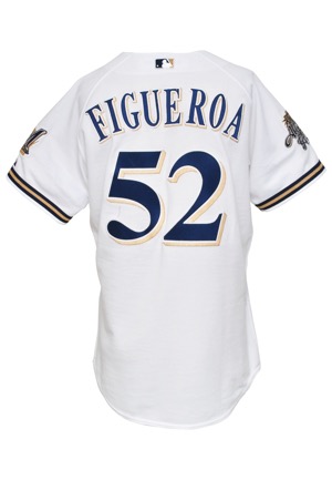 2002 Nelson Figueroa Milwaukee Brewers Game-Used Home Jersey