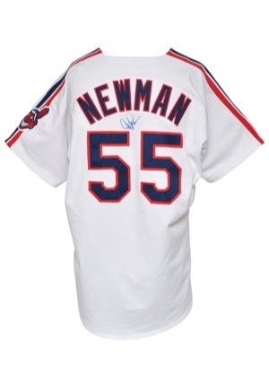 1992 Jeff Newman Cleveland Indians Coaches Worn & Autographed Home Jersey (JSA • Team Stamp)