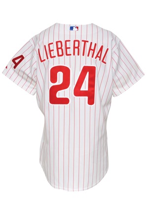 1990s Mike Lieberthal Philadelphia Phillies Game-Used Home Jersey