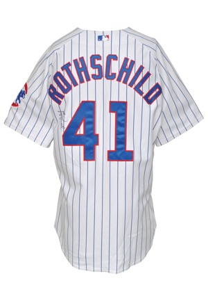 2010 John Grabow Chicago Cubs & Mid 2000s Larry Rothschild Chicago Cubs Coaches Worn Game-Used & Autographed Home Jerseys (2)(JSA • Steiner • MLB Hologram)