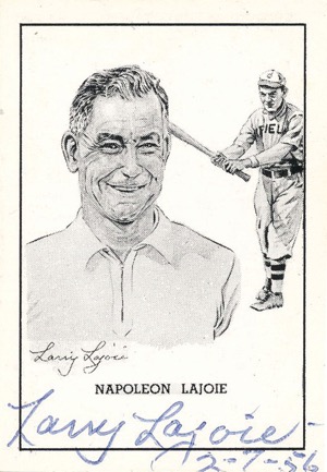 Signed 1950 Callahan Hall of Fame #47 Nap Lajoie (JSA)