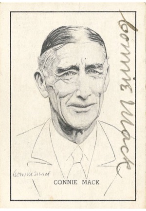 Signed 1950 Callahan Hall of Fame #50 Connie Mack (JSA)