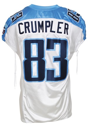 2008 Alge Crumpler Tennessee Titans Game-Issued Road Jersey