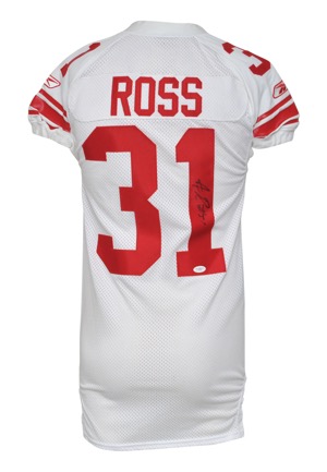 2008 Aaron Ross New York Giants Game-Issued & Autographed Road Jersey (JSA)