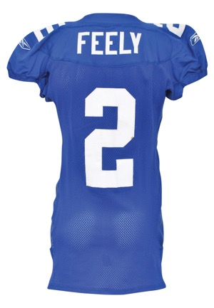 2006 Jay Feely New York Giants Game-Used Home Jersey
