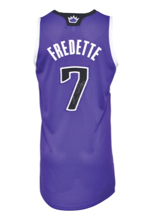 2011-12 Jimmer Fredette Rookie Sacramento Kings Game-Used & Autographed Road Jersey (JSA • Fredette COA)