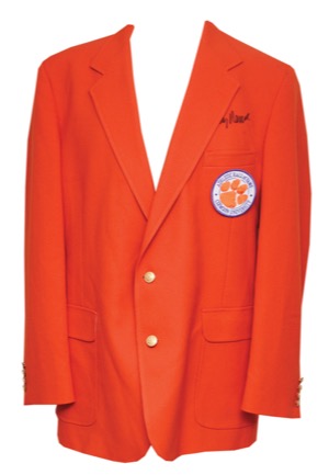 Larry Nance Personal Items – Autod Clemson University HoF Blazer, Autod SC Athletic HoF Blazer, Practice Jerseys & Shorts (6)(JSA)
