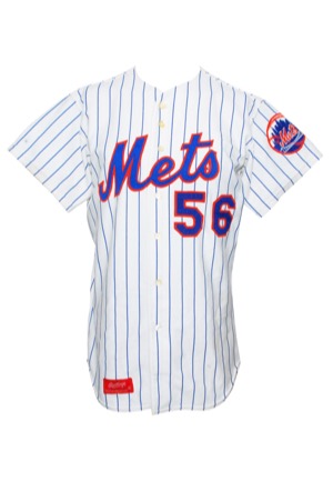 New York Mets Game-Used Jerseys – 1973 #56 Spring Training Home with Pants, 1985 Kelvin Chapman Road Pants & 1980s #11 Road (4)