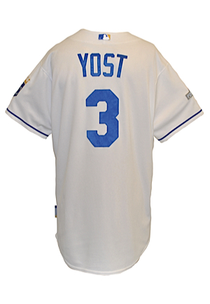 10/23/2015 Ned Yost Kansas City Royals MLB Playoffs Manager-Worn Home Jersey (MLB Hologram • ALCS Clinching Game • Championship Season • Unwashed)