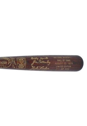 Baseball Hall of Fame Class of 1974 Limited Edition Bat with Mantle and Ford