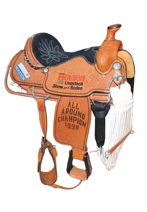 1998 Ty Murray Houston Livestock Show & Rodeo All-Around Championship Saddle Trophy (Murray LOA • Murray Video Footage • Photomatch)