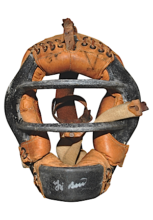 1950s Yogi Berra New York Yankees Game-Used & Autographed Catchers Mask (Full JSA LOA • JT Sports LOA • Steiner Hologram)